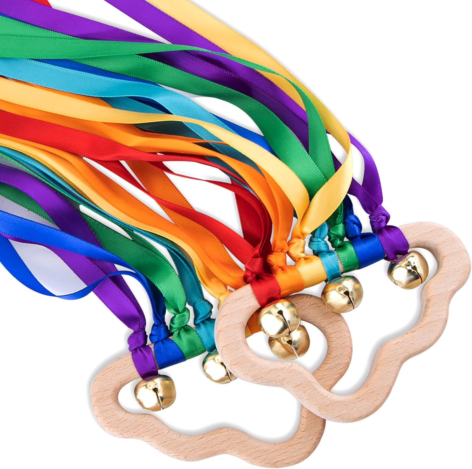Baby Sensory Ribbon Rattle Toys Montessori Sensory Ribbon Play Toy Newborn Ribbo...