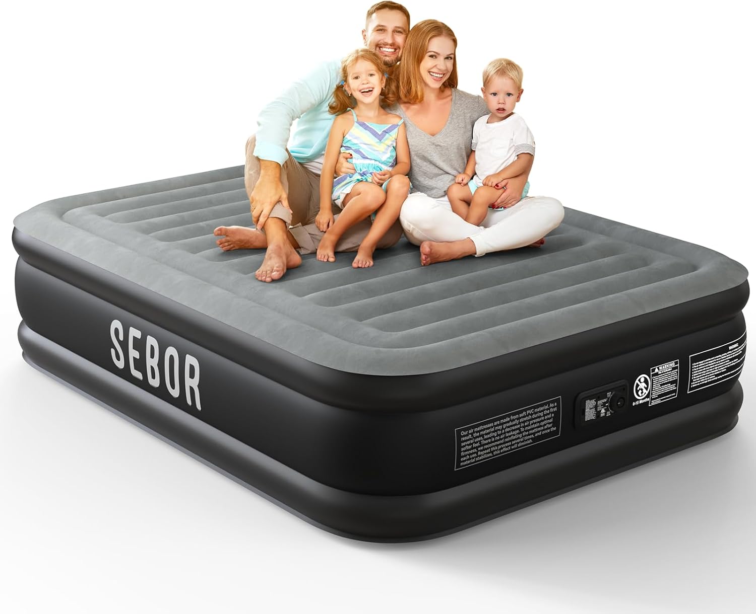 Luxury Queen Air Mattress with Built in Pump, Durable Blow Up Mattress for Home&...