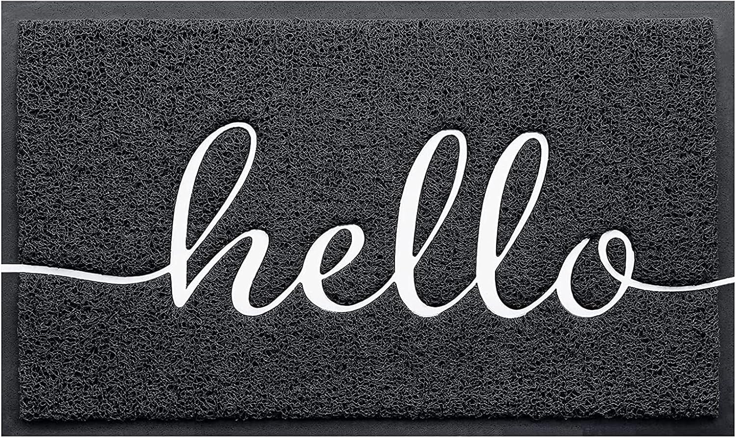 BeneathYourFeet Door Mat (32"x20",Black), Welcome Mat Low Profile Floor Mat Fron...