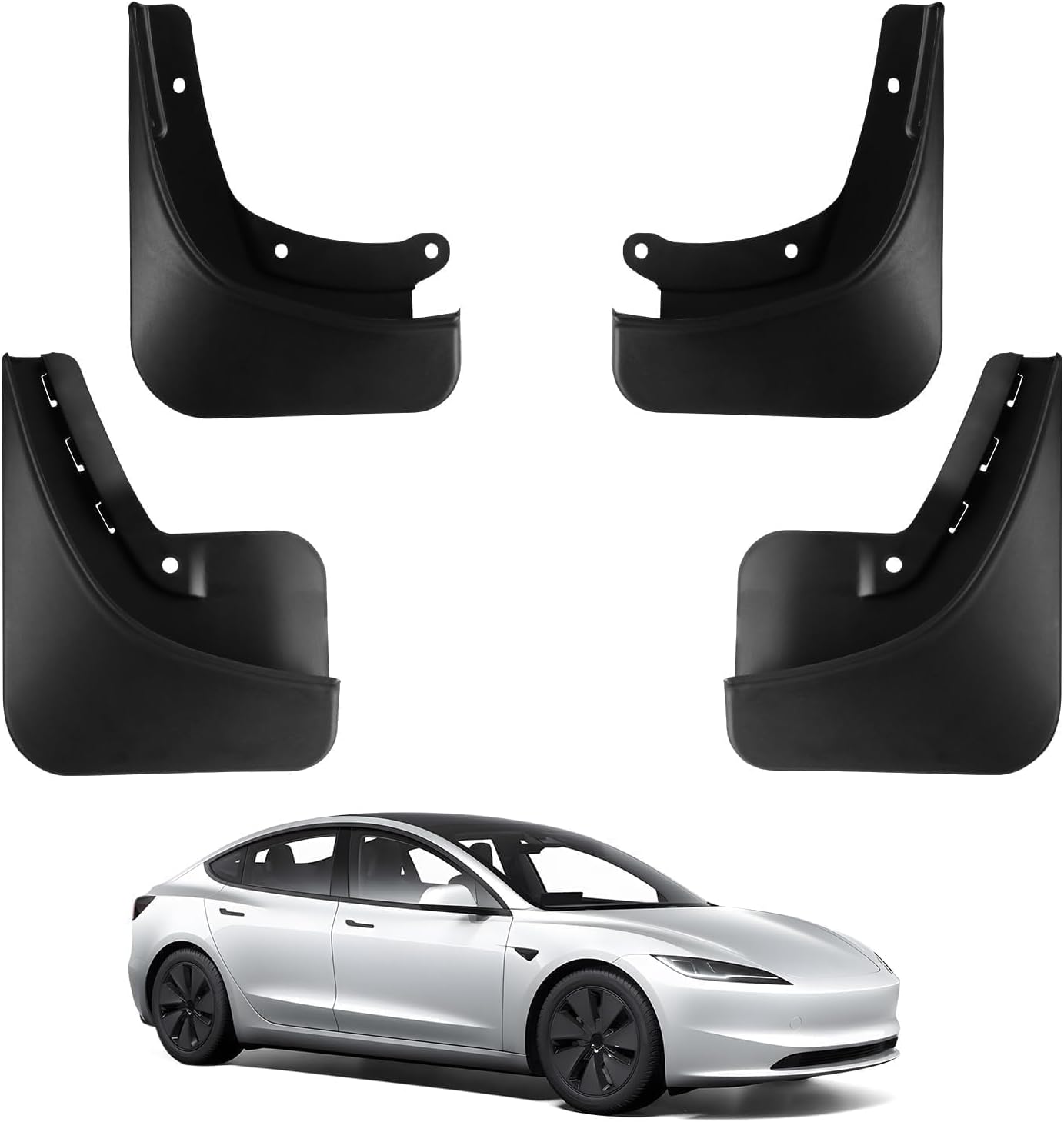 BASENOR Upgraded 2024 2025 Tesla Model 3 Highland Mud Flaps Splash Guards Fender...