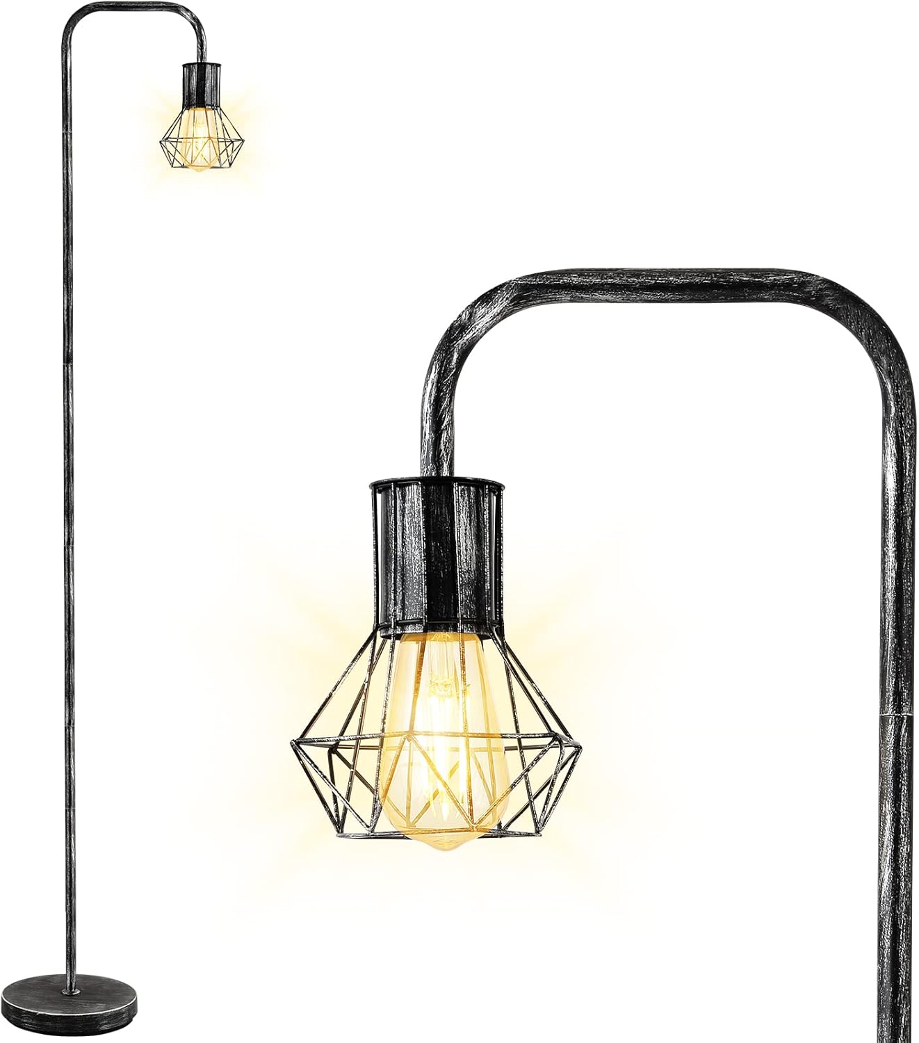 BoostArea Floor lamp,Industrial Floor Lamp,Standing Lamp with 6W LED Bulb,E26 So...