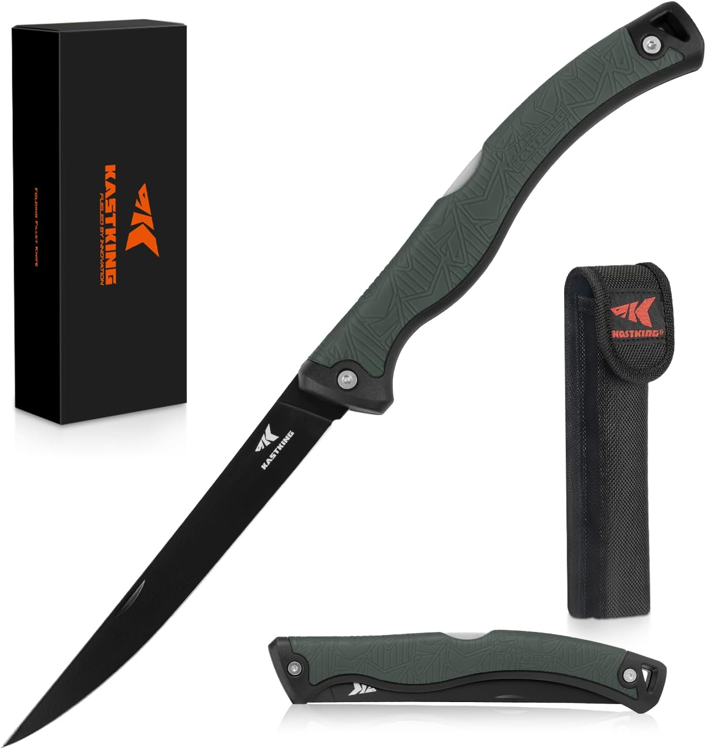 KastKing Folding Fillet/Fishing/Camping/Hunting Knife, Razor Sharp G4116 German...