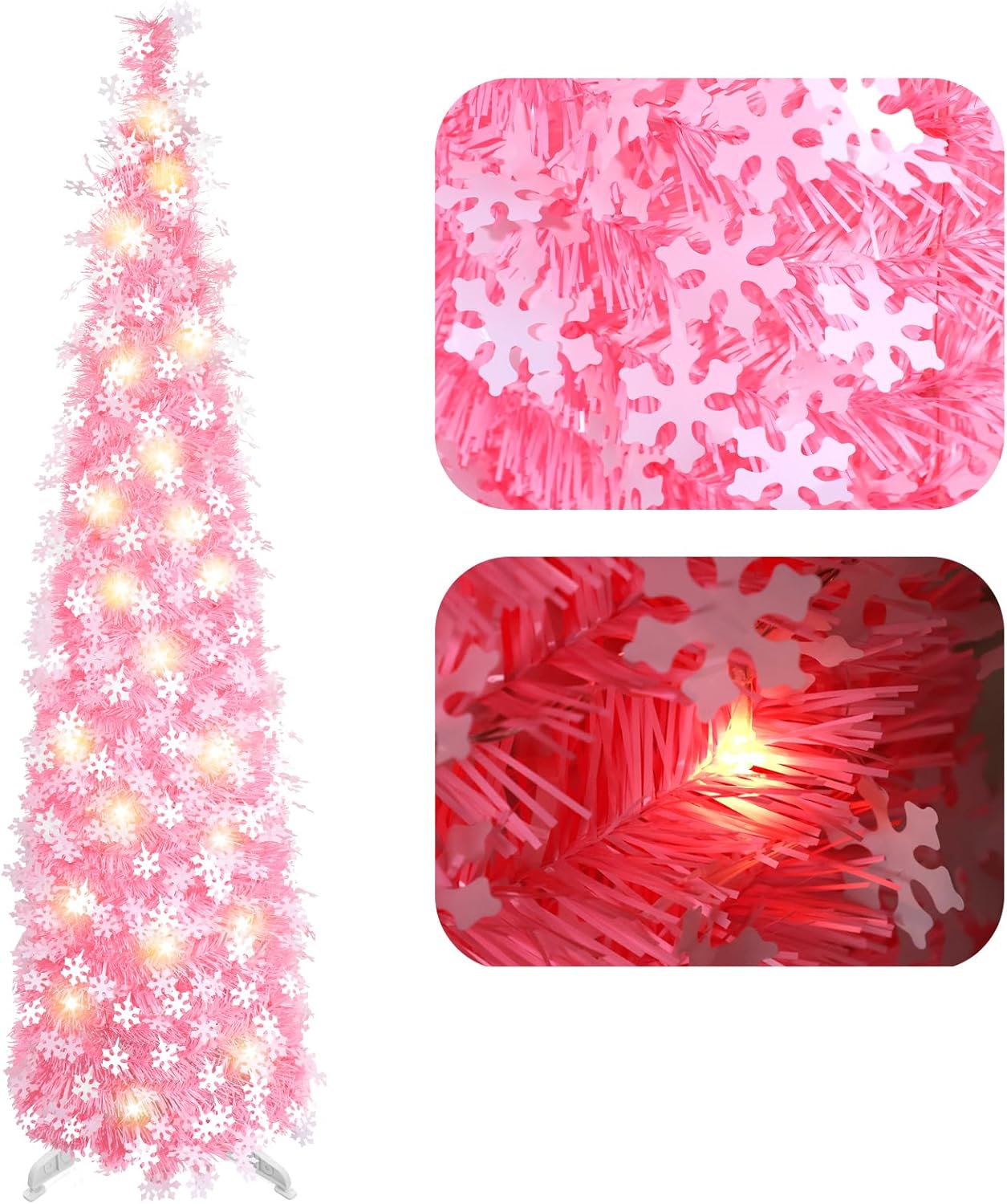 Valentines Day Lights Decoration Gifts for Mom Christmas Tree with LED Light, 5F...