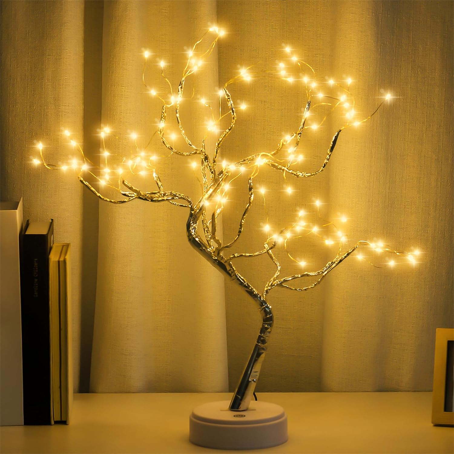 Room Decor, 20" 108 LED Tabletop Bonsai Tree Light, DIY Artificial Tree Lamp, Ba...