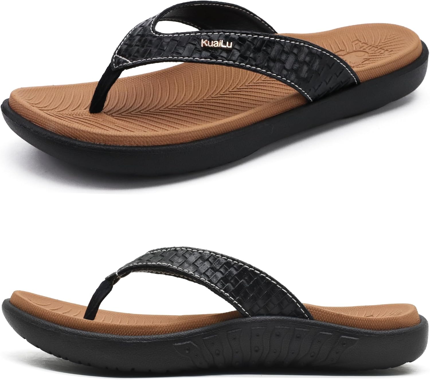 KuaiLu Womens Flip Flops Ladies Yoga Mat Comfortable Walking Thong Sandals With...