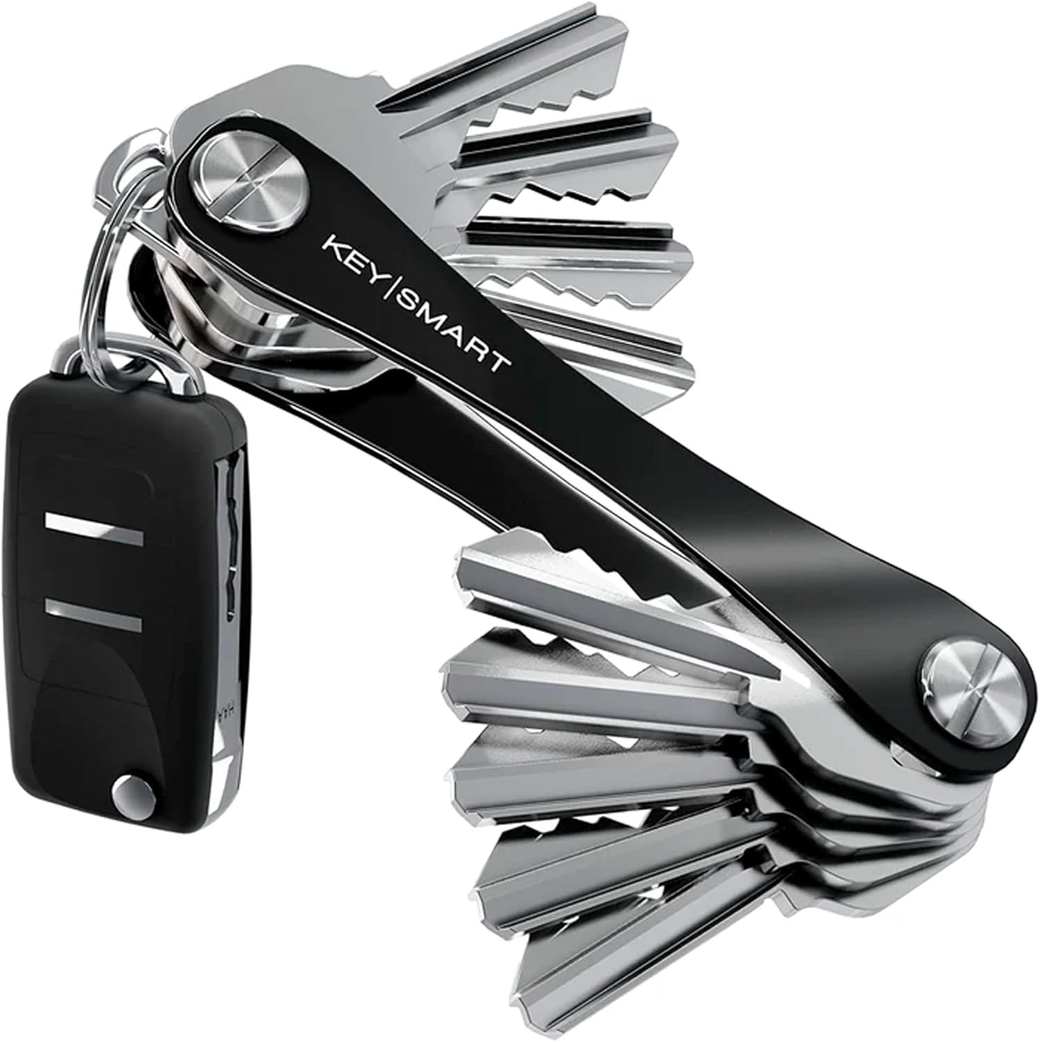 KeySmart Compact Key Organizer and Holder - Minimalist Keychain Case for Keys, C...