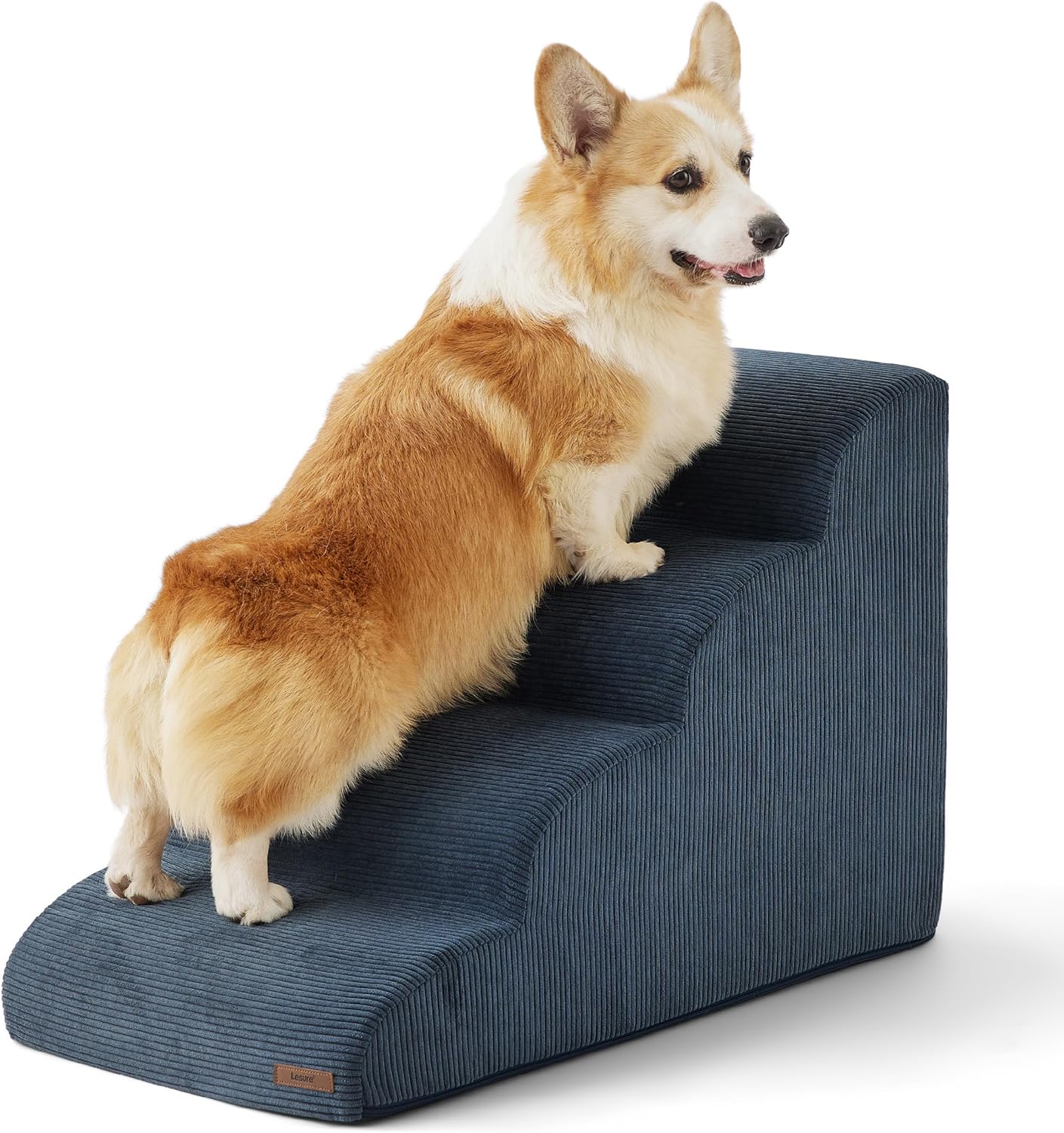Lesure Dog Stairs for Small Dogs - Dog Ramp for Bed and Couch with CertiPUR-US C...