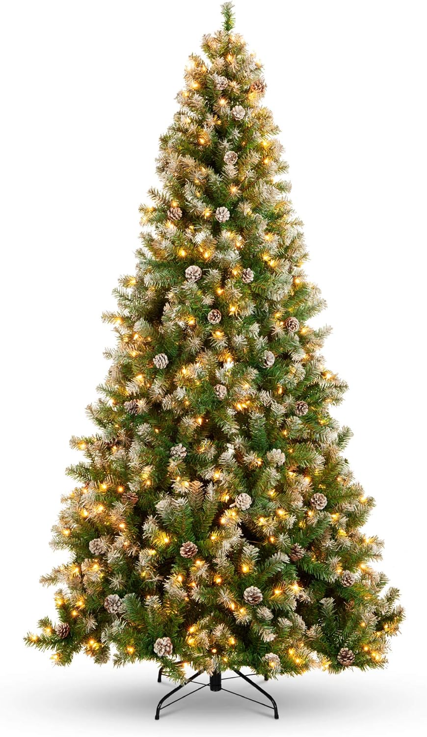 Best Choice Products 9ft Pre-Lit Pre-Decorated Pine Hinged Artificial Christmas...