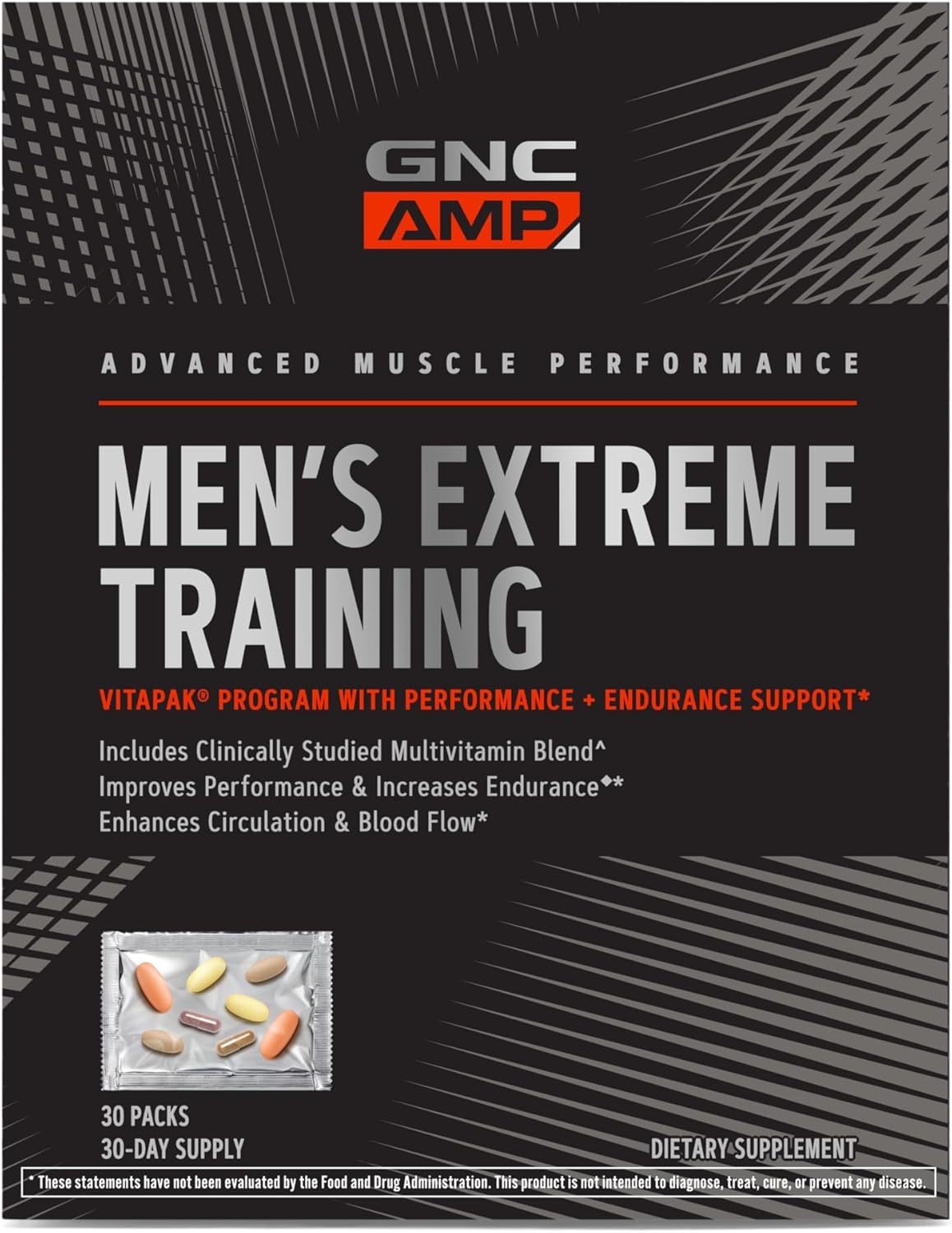 GNC AMP Men's Extreme Training Vitapak | Developed for Max Performance and Endur...