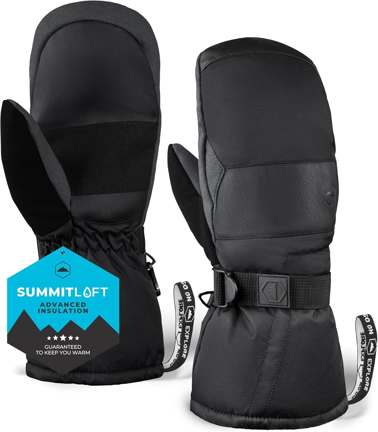 Tough Outdoors Winter Ski Mittens Men & Women - Adult Snow Mitts for Cold Weathe...