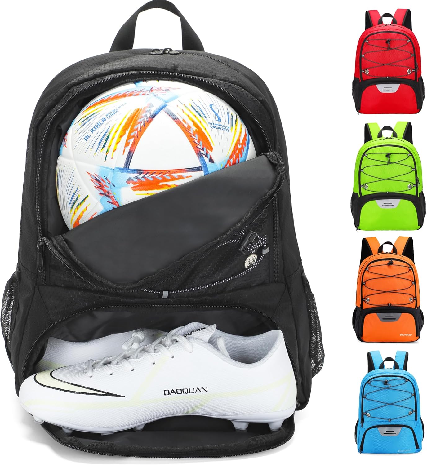 Youth Soccer Bag-Soccer Backpack&Backpack for Football Basketball,with Ball Comp...