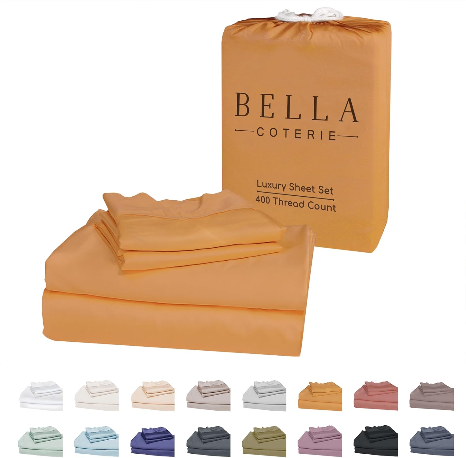 Bella Coterie Luxury King Sheet Set | Organically Grown | Ultra Soft | Cooling f...