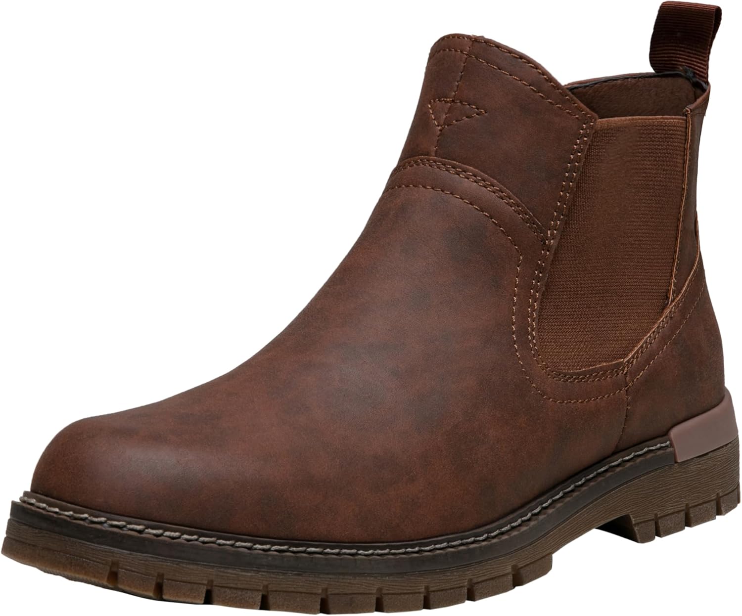 Jousen Chelsea Boots Casual Slip On Ankle Waterproof Mens Boots 10.5 Amy8119a-br...