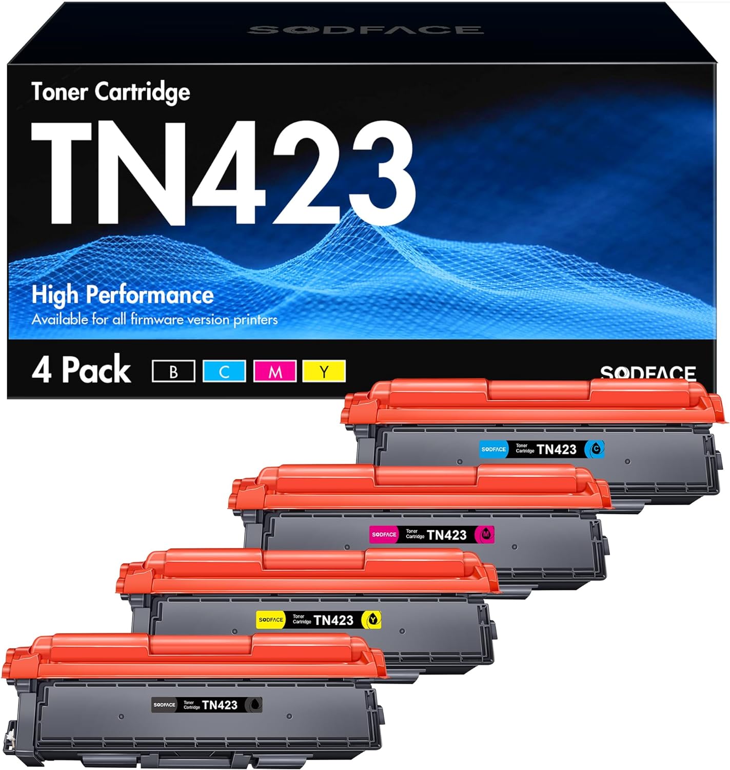 SODFACE TN423 TN-423 Toner Cartridge Compatible for Brother TN-423 TN423 toner f...