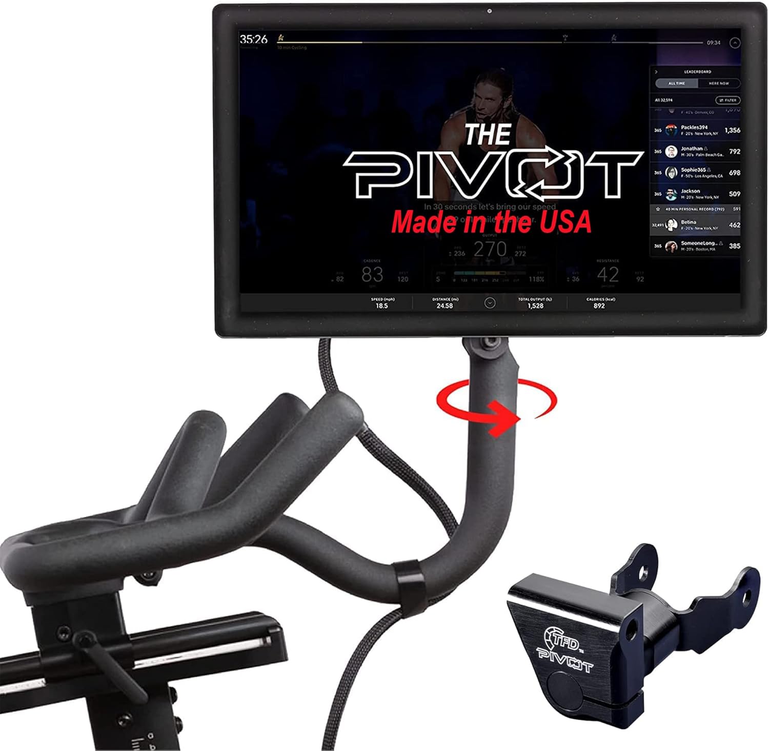 TFD The Pivot for Peloton Bikes (Original Models), Made in USA | 360° Movement M...