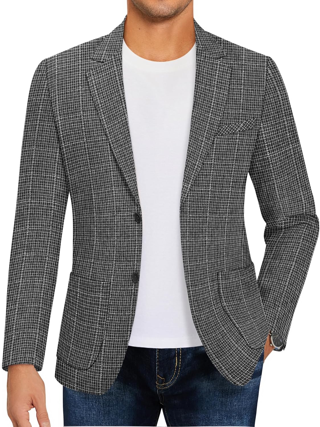 COOFANDY Mens Casual Blazer Sport Coat Lightweight Two Button Business Suit Jack...