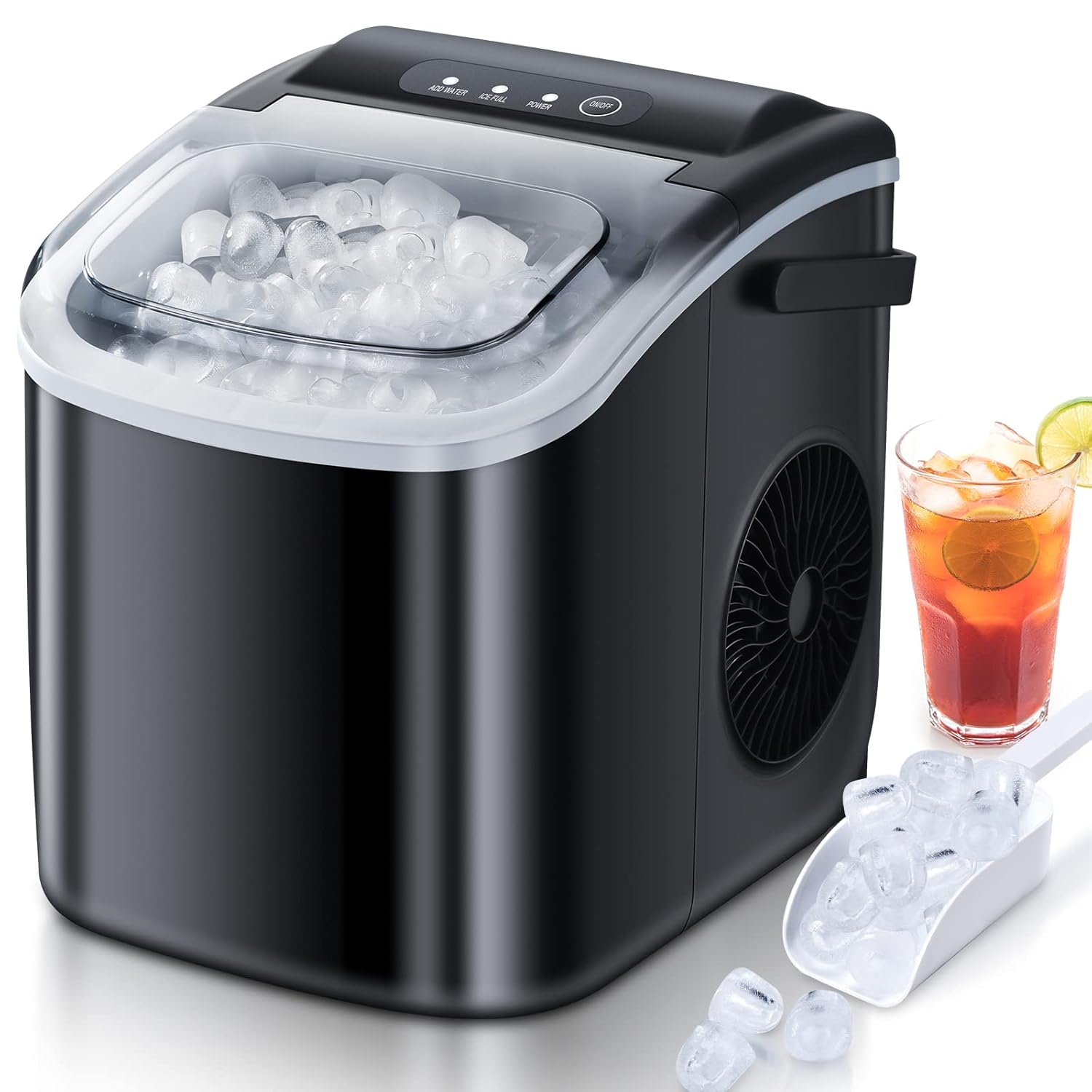 Countertop Ice Maker, Ice Maker Machine 6 Mins 9 I...