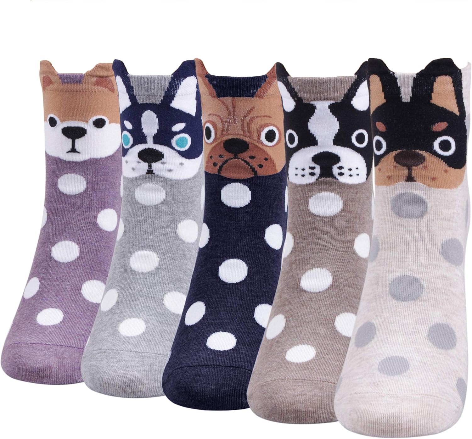 DiaryLook Womens Socks Funny Cute Animal Socks Cat Dog Socks Cotton Casual Ladie...
