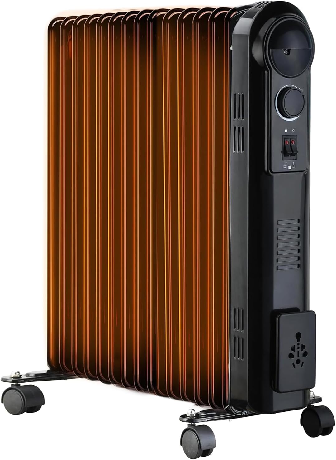 Nyxi 11-Fin Oil Filled 2500W Heater Radiator – 3 Power Settings, Safety Overheat...