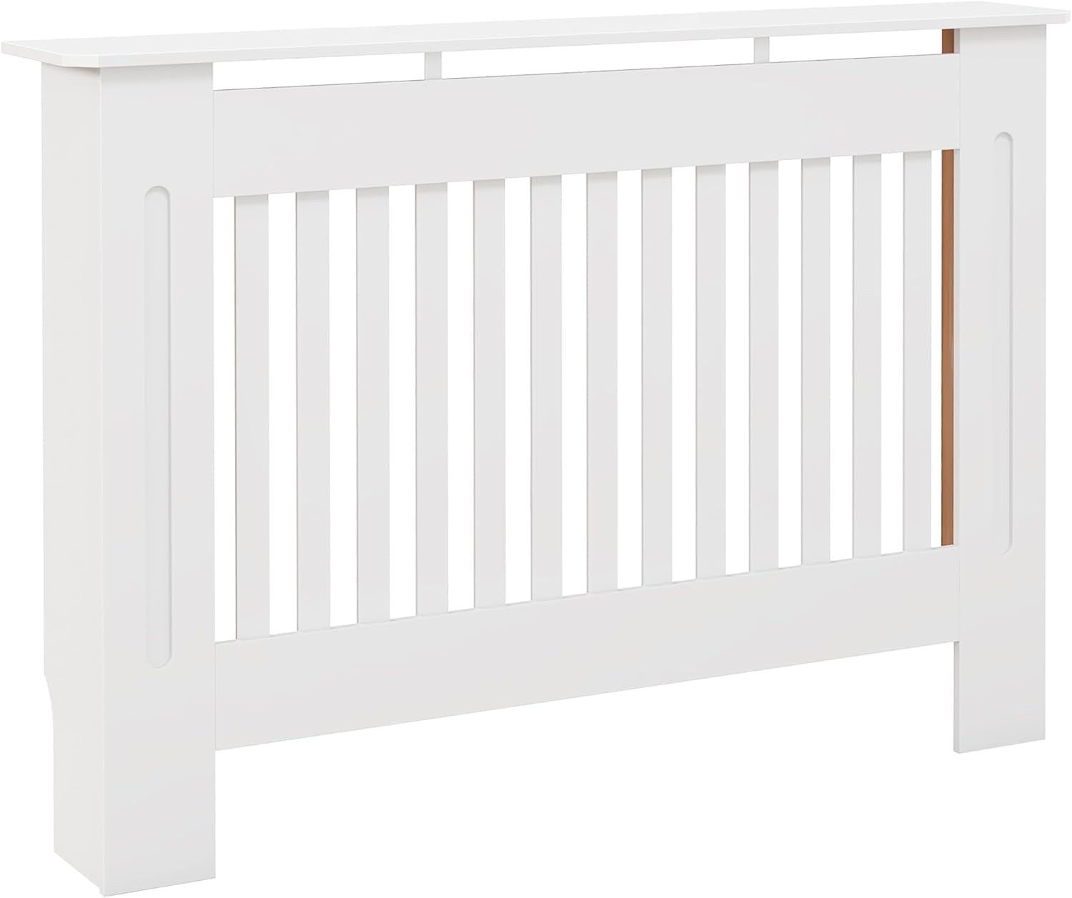 HOMCOM Slatted Radiator Cover Painted Cabinet MDF Lined Grill in White (112L x 1...