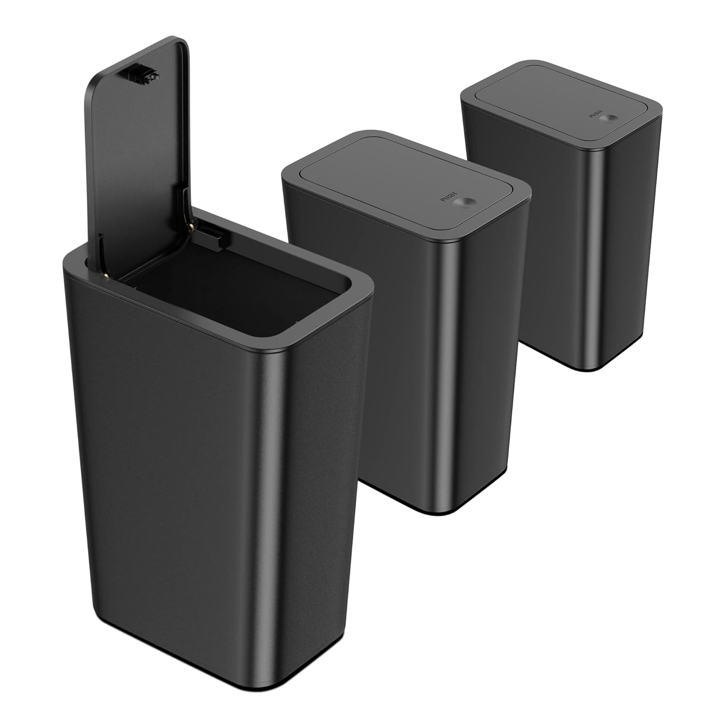N. NETDOT 3 Pack 10 Liter Small Trash Can with lid...