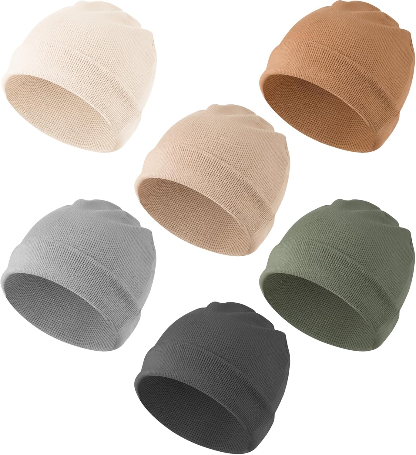 Konssy 6 Pack Baby Beanie Hats for Unisex, Toddler Beanies Baby Girl Boy Hat War...