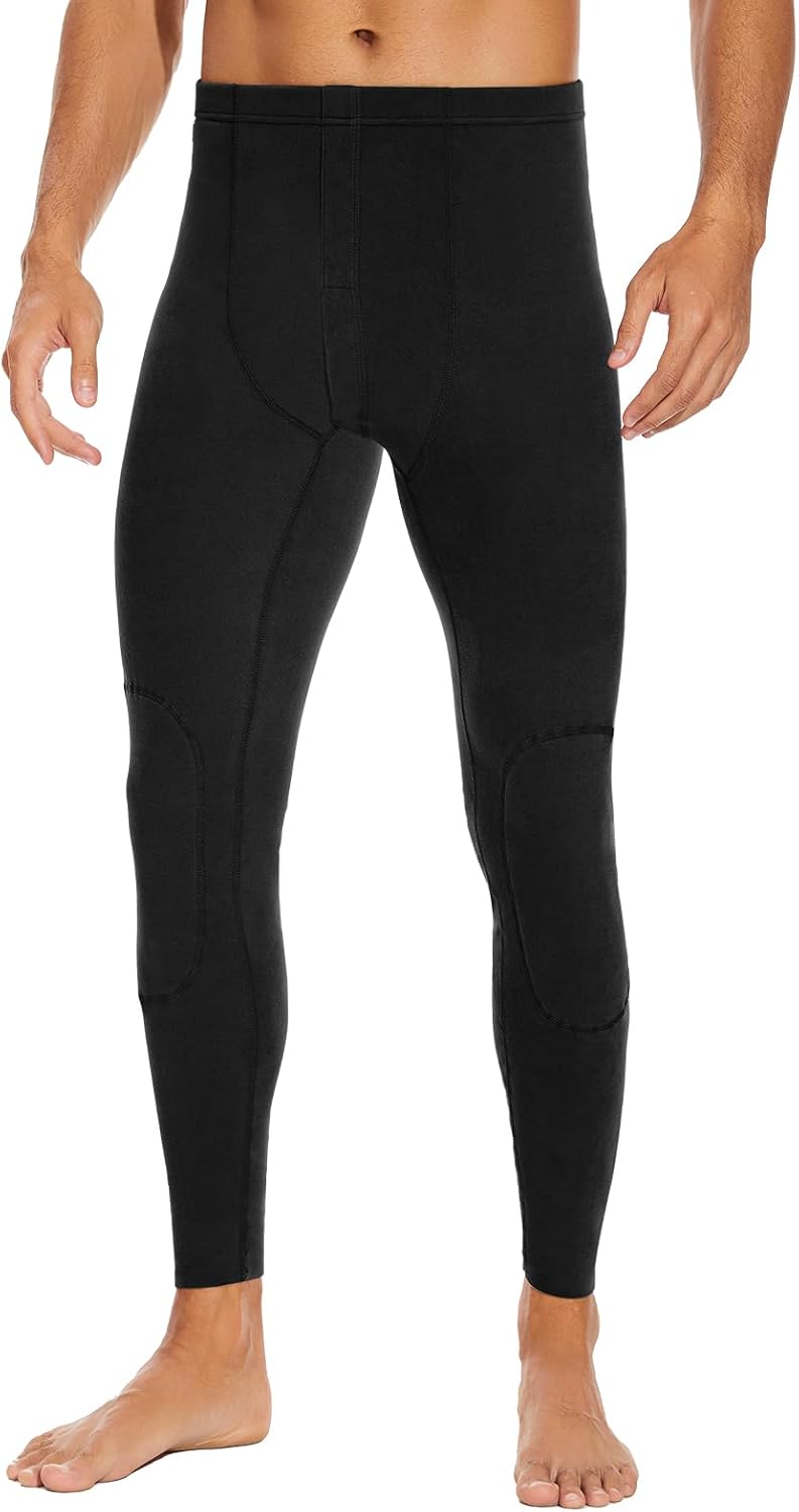 SIMIYA Thermal Underwear Mens Long Johns Bottoms Fleece Lined Base Layer Stretch...