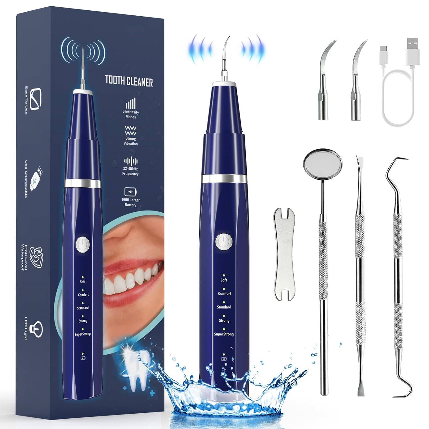 Plaque/Tartar Remover for Teeth, Dental Calculus Remover Teeth Cleaning Kit with...