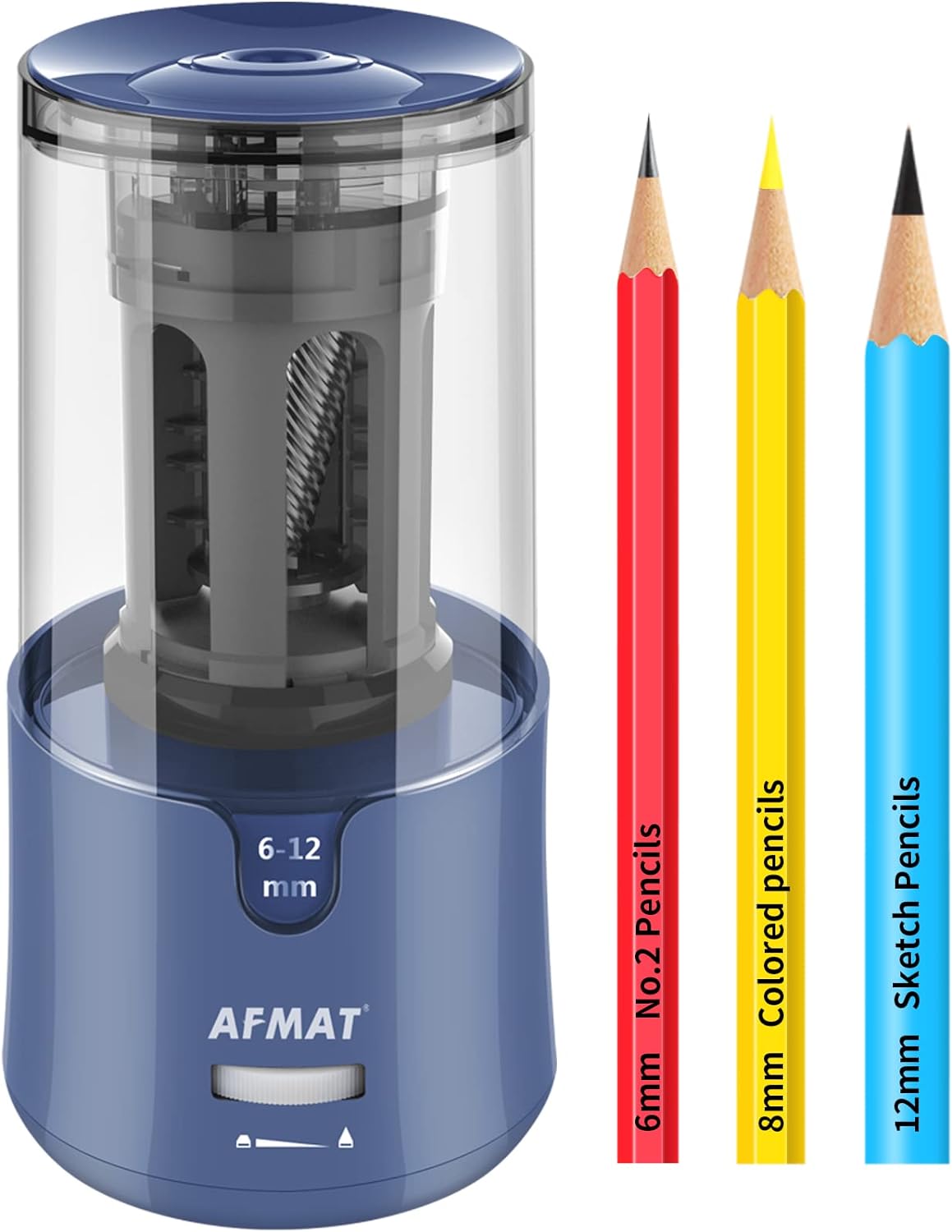 AFMAT Pencil Sharpener, Electric Pencil Sharpener for Colored Pencils, Auto Stop...