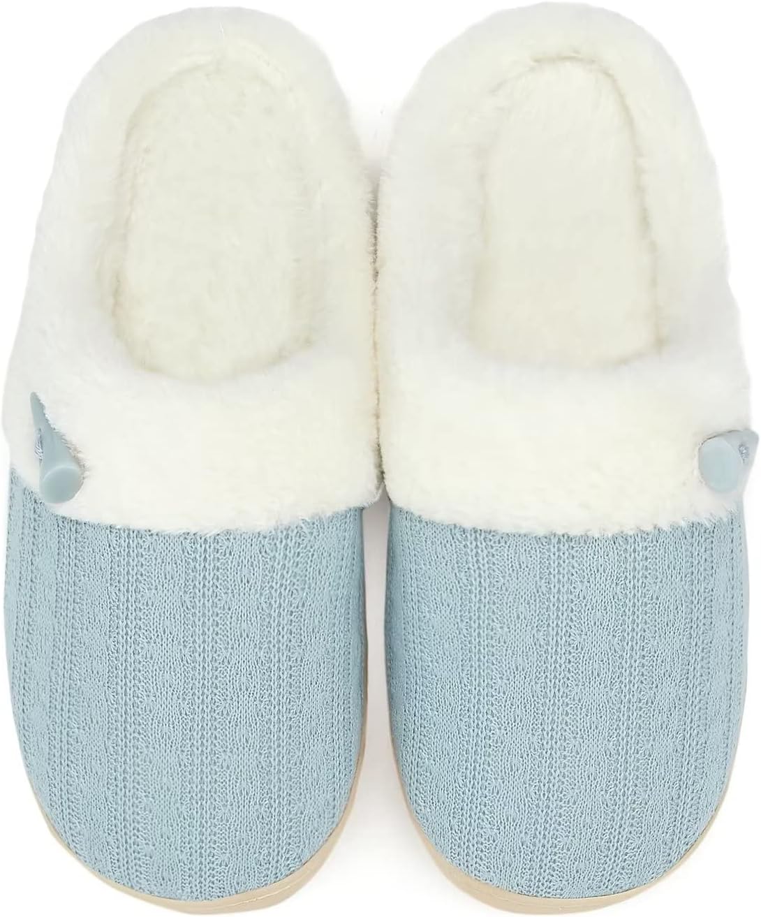 NineCiFun Women's Slip on Fuzzy House Slippers Memory Foam Slippers Scuff Outdoo...