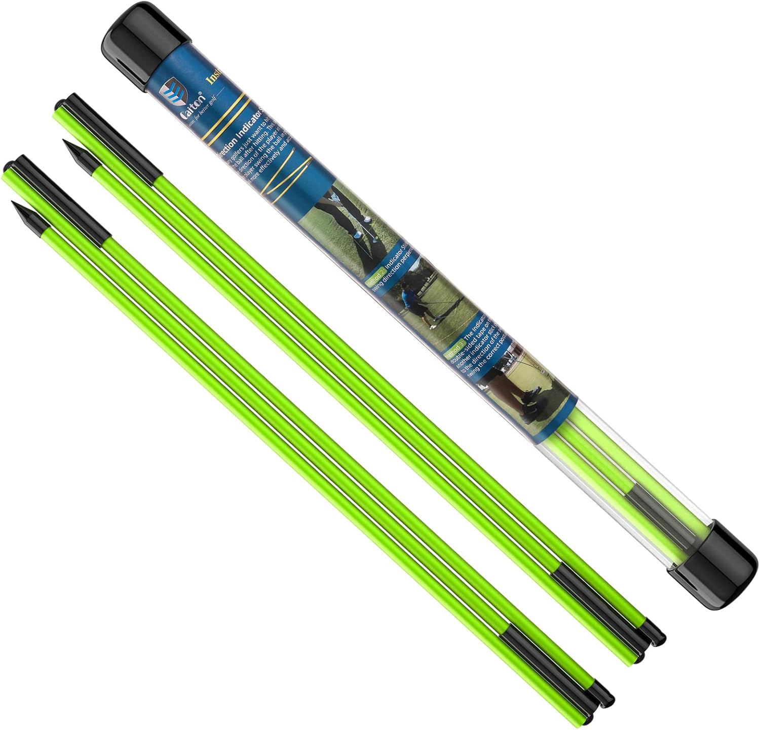 MoKo Golf Alignment Stick, 2 Pack Swing Trainer Tool, 48" Collapsible Alignment...