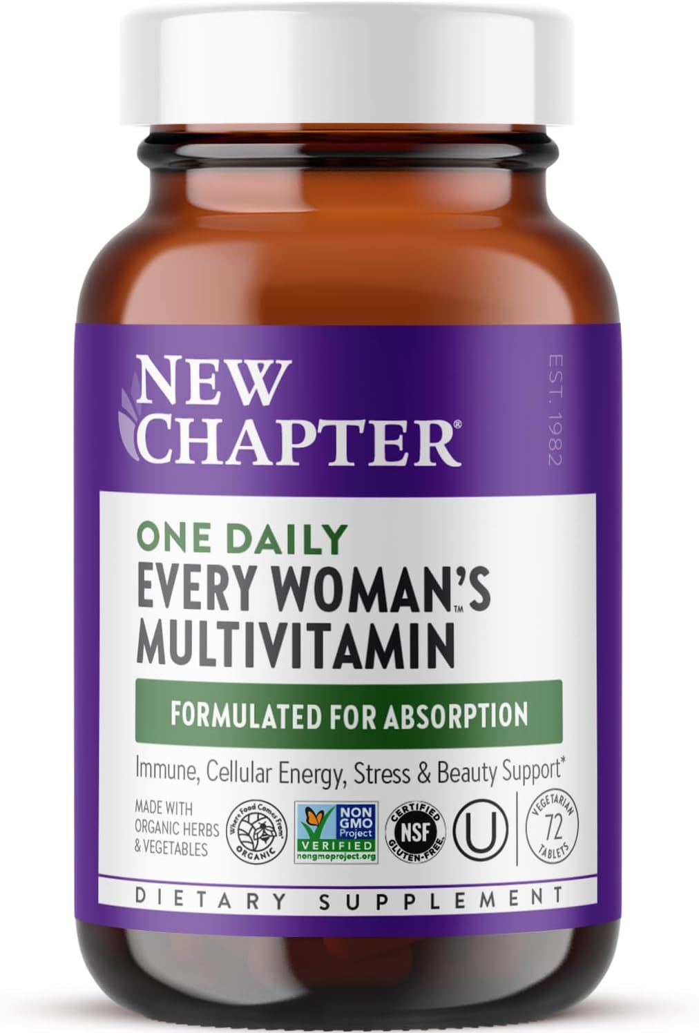 New Chapter Women's Multivitamin for Immune, Beauty + Energy Support with 20+ Nu...