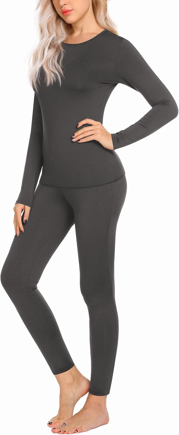 Ekouaer Thermal Underwear for Women Long Johns Sets Base Layer Lightweight 2 Pie...