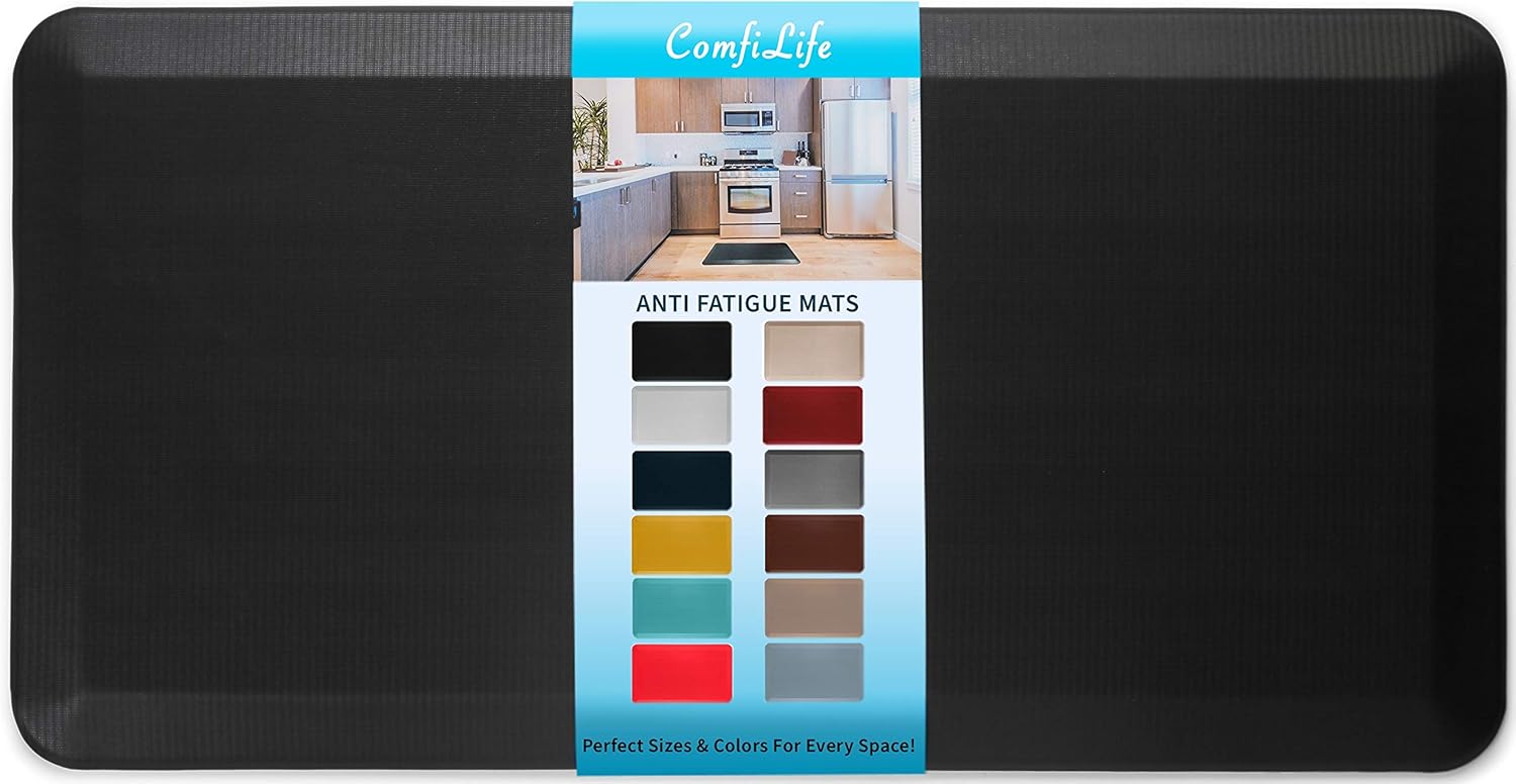ComfiLife Anti Fatigue Floor Mat – 3/4 Inch Thick Perfect Kitchen Mat, Standing...