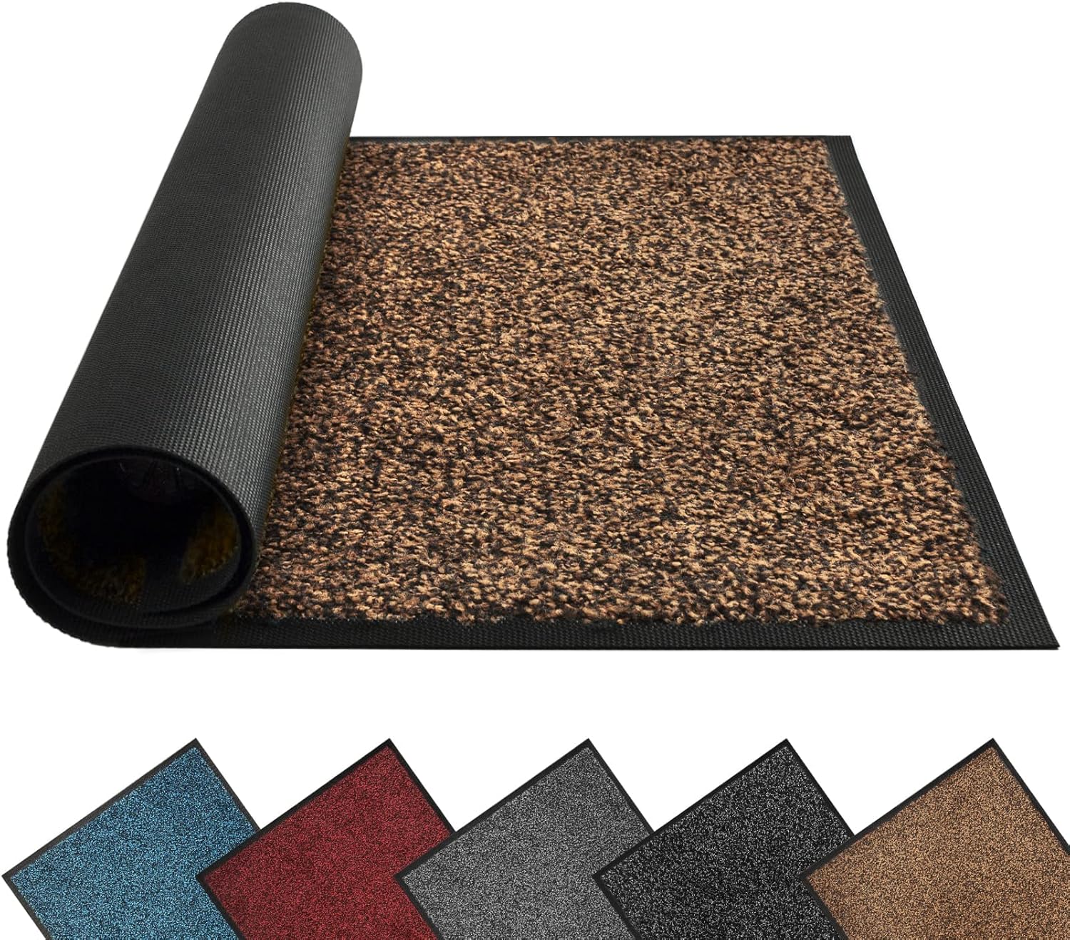 Mibao Dirt Trapper Door Mat for Indoor&Outdoor, 36" x 60", Brown Black,Washable...