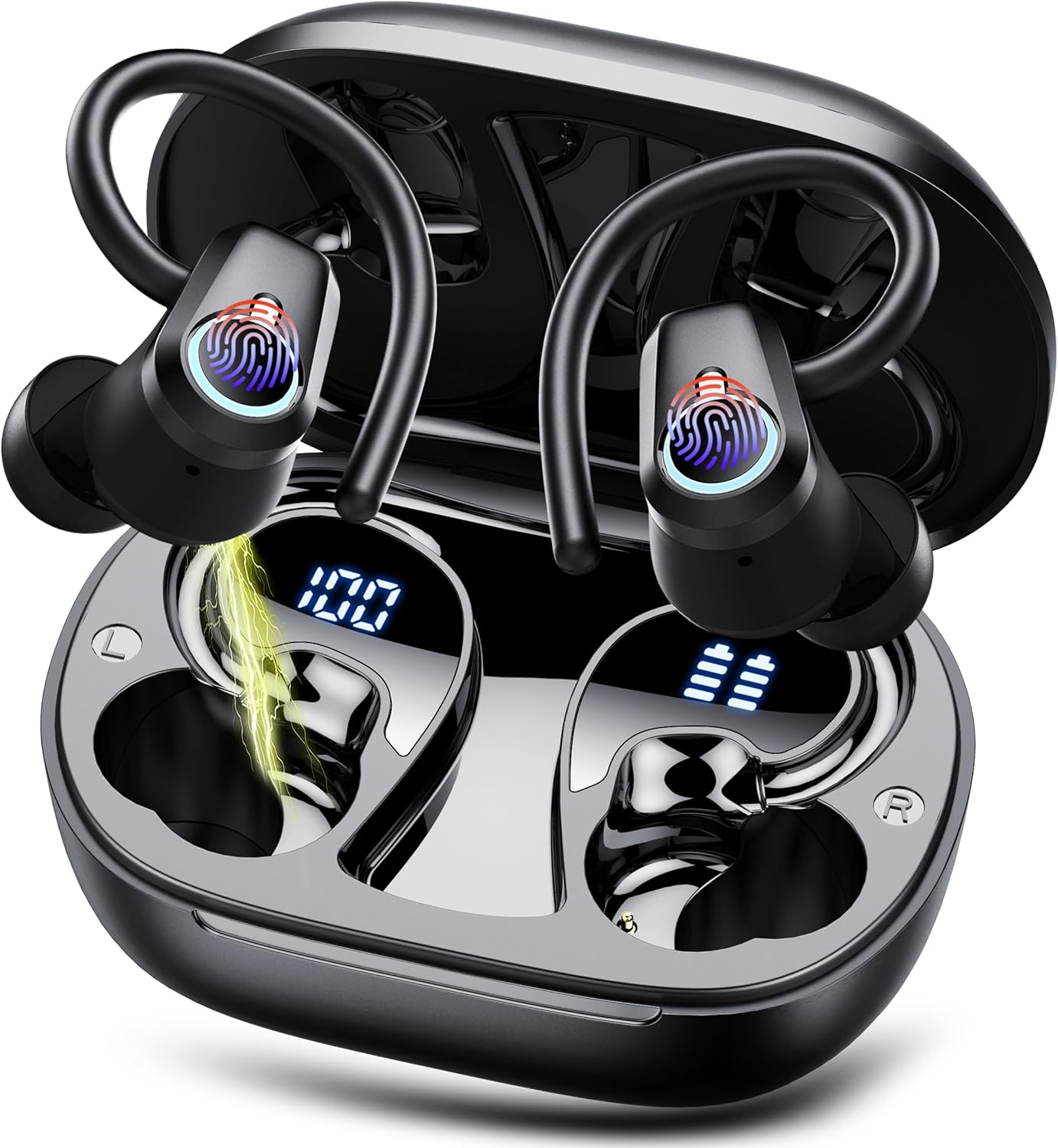Wireless Earbuds, 2025 Ear Buds Bluetooth 5.3 Headphones Sport, 50H Playtime Blu...
