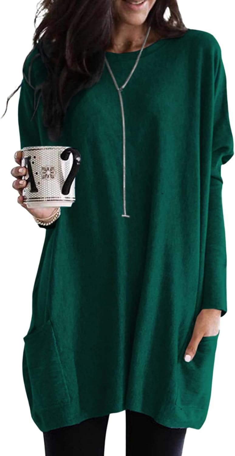Dokotoo Womens 2024 Winter Outfits Casual Long Sleeve Shirts Lightweight Sweatsh...