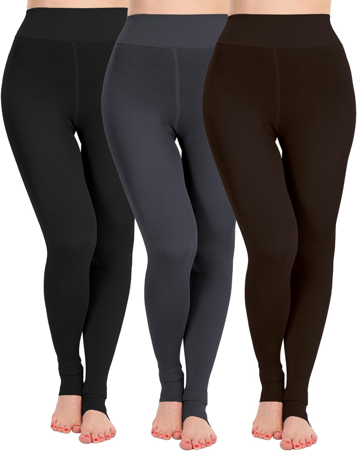 ATHVOTAR Fleece Lined Winter Warm Leggings for Women Thick Thermal Velvet Tights...