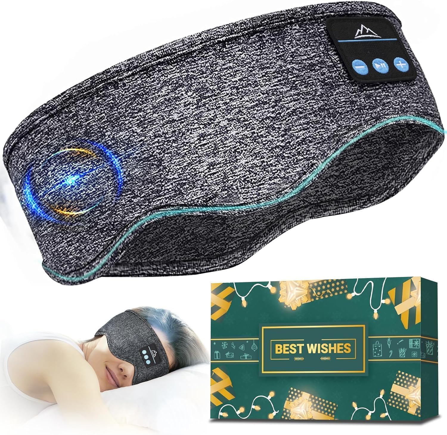 Sleep Headphones Gifts for Women Men, Snoozeband Sleep Headphones Headband Bluet...