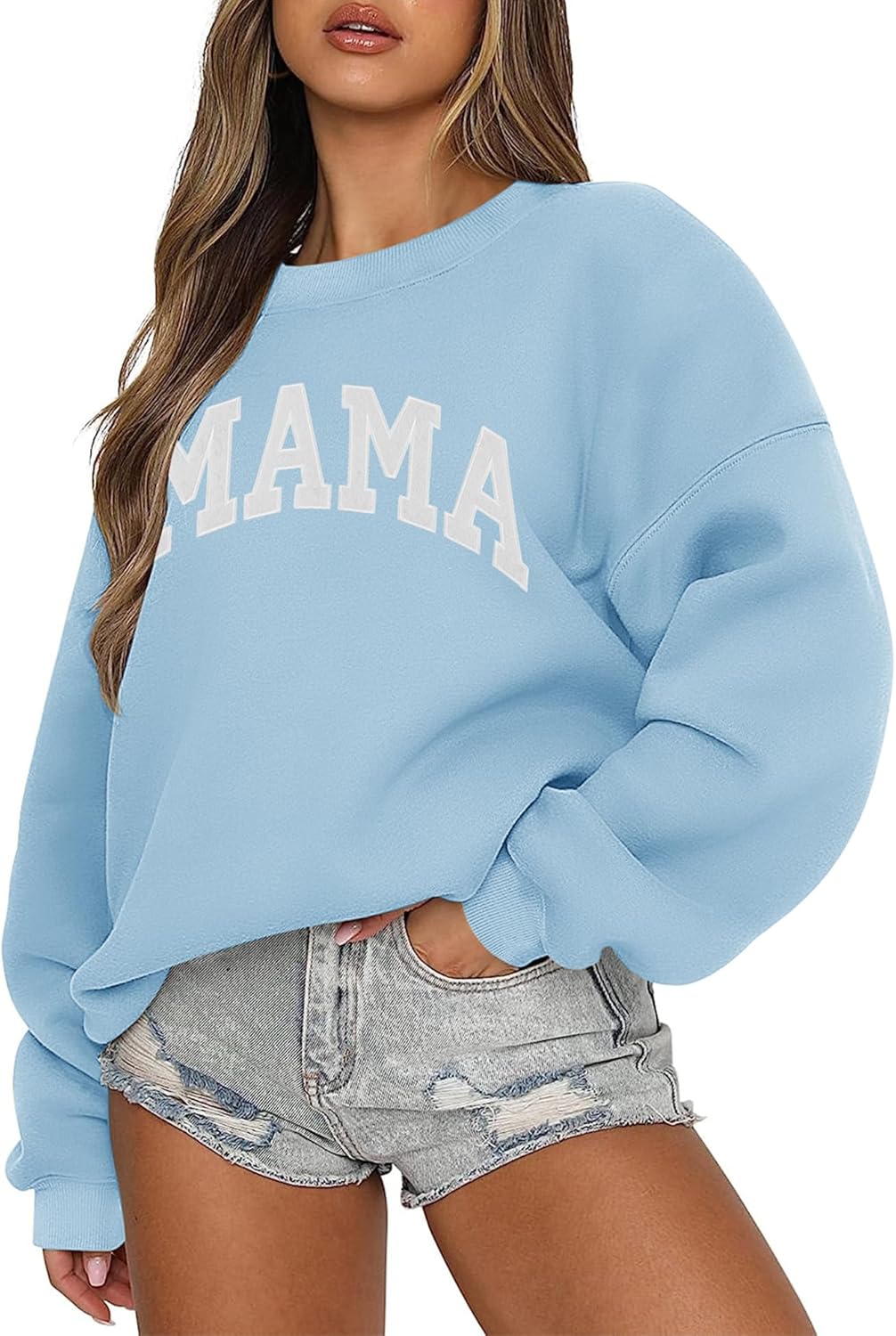 LOMON Crewneck Sweatshirt for Women Casual Oversized Pullover Hoodies Long Sleev...