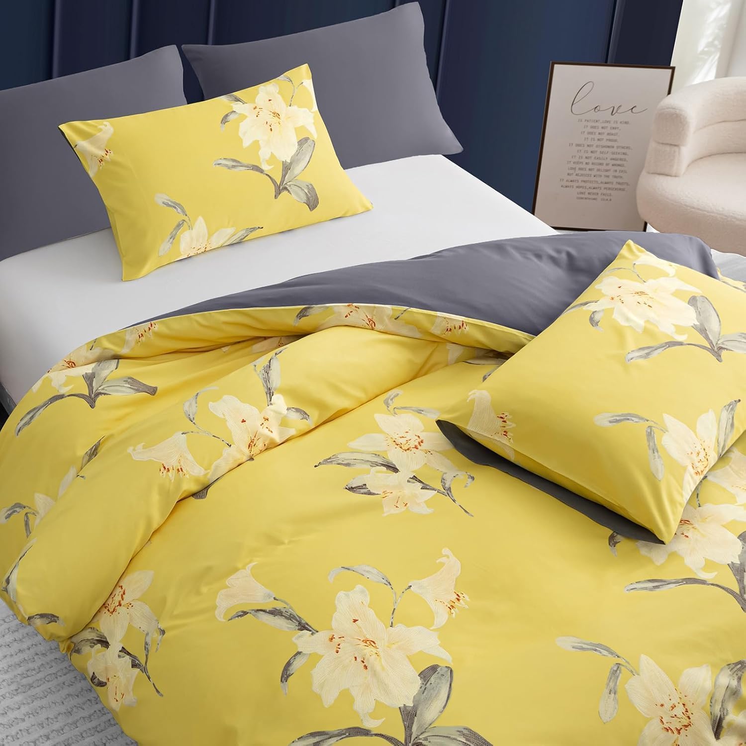 Pamposh Super King Duvet Set Premium Brushed Microfiber Super King Duvet Cover U...