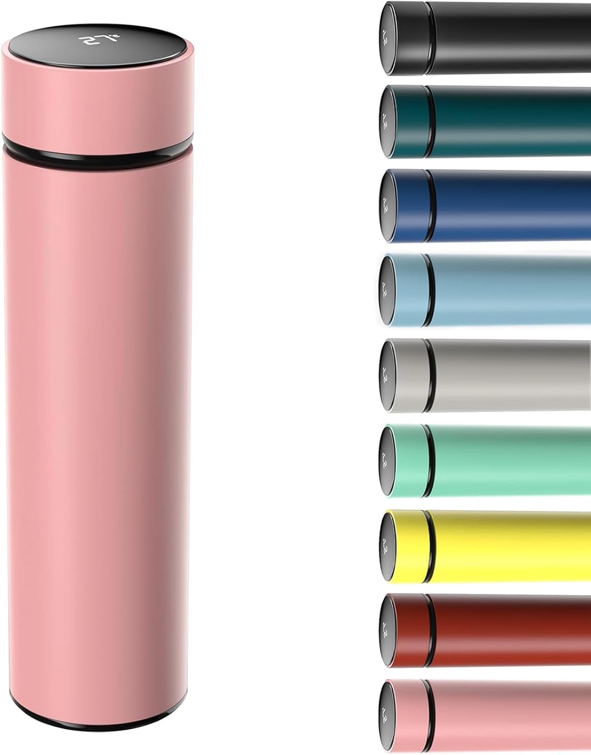 Homealexa 500ml Coffee Cups Travel Mugs, Pink Water Bottle Vacuum Insulating Cup...