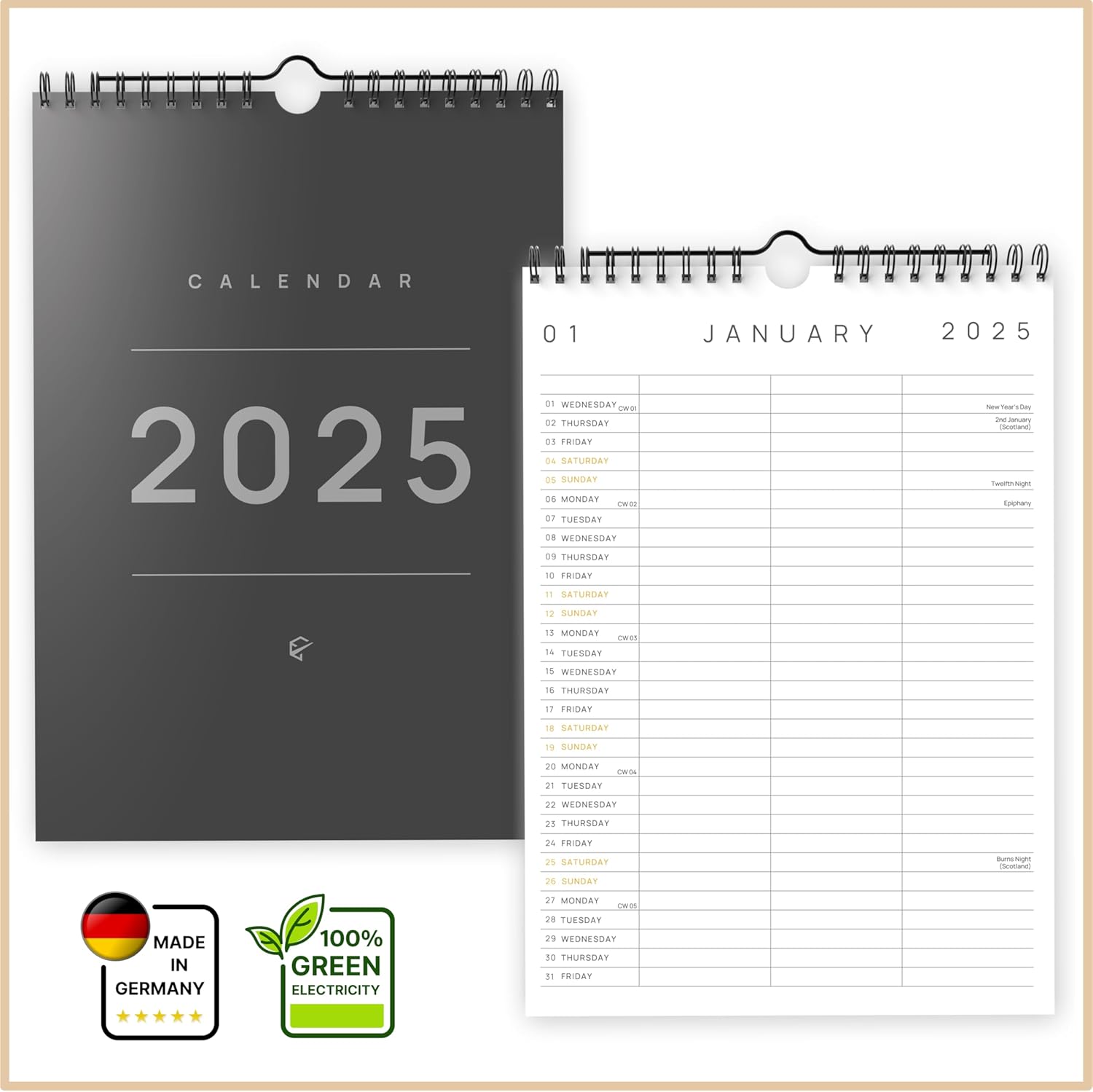 Family Calendar 2025 3 columns - Couple Calendar 2025 - Family Planner 2025 3 co...