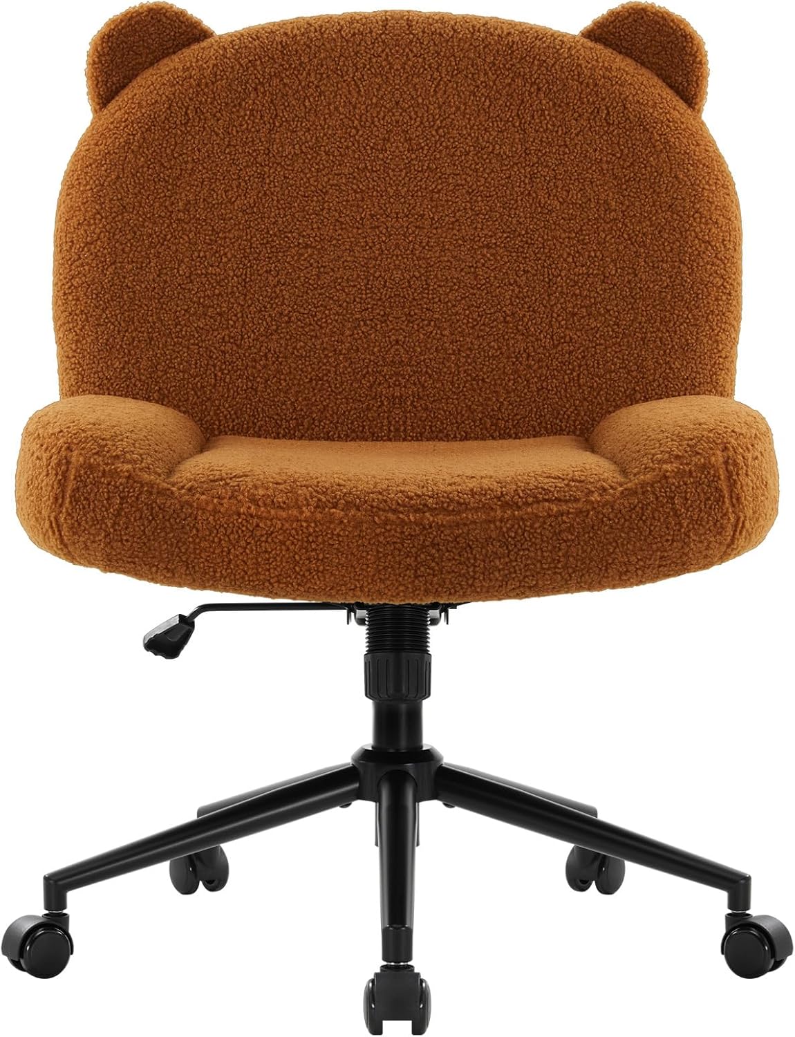 Armless Office Desk Chair with Wheels,Ergonomic Criss Cross Legged Computer Chai...