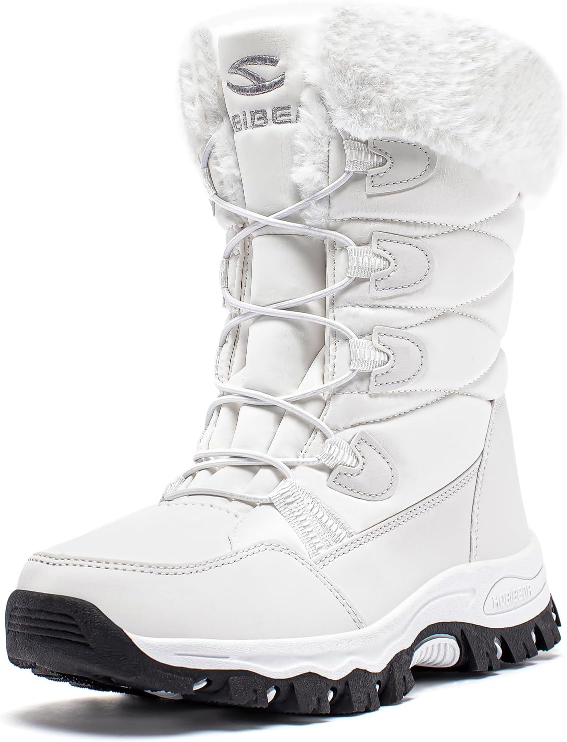 HOBIBEAR Kids Winter Snow Boots Waterproof Outdoor Warm Faux Fur Lined Shoes 1.5...