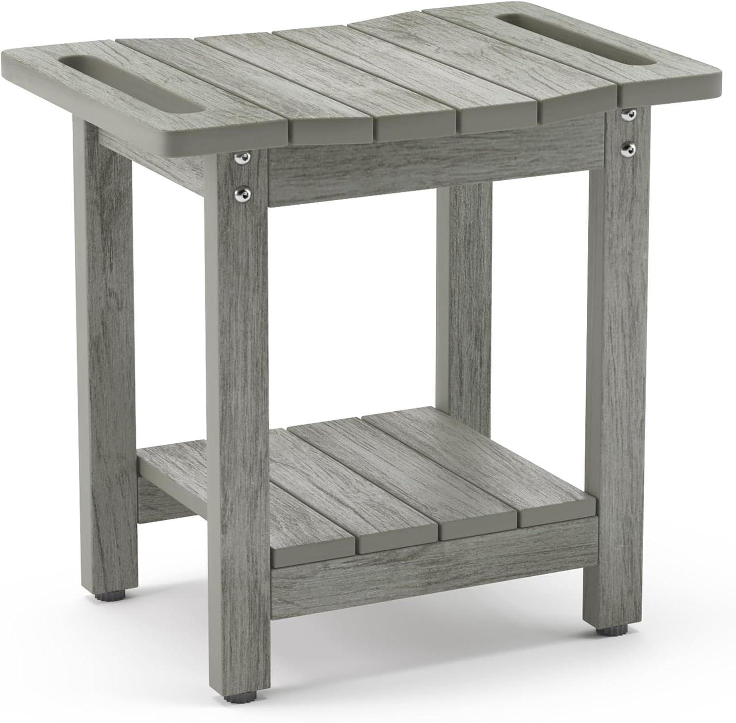 LUE BONA HDPS Shower Benches for Inside Shower, Gray Shower Stool for Shaving Le...