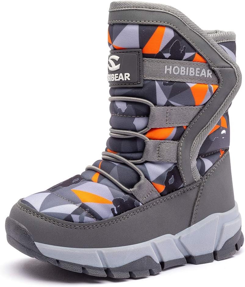 GUBARUN Boys Snow Boots Winter Waterproof Slip Resistant Cold Weather Shoes (Tod...