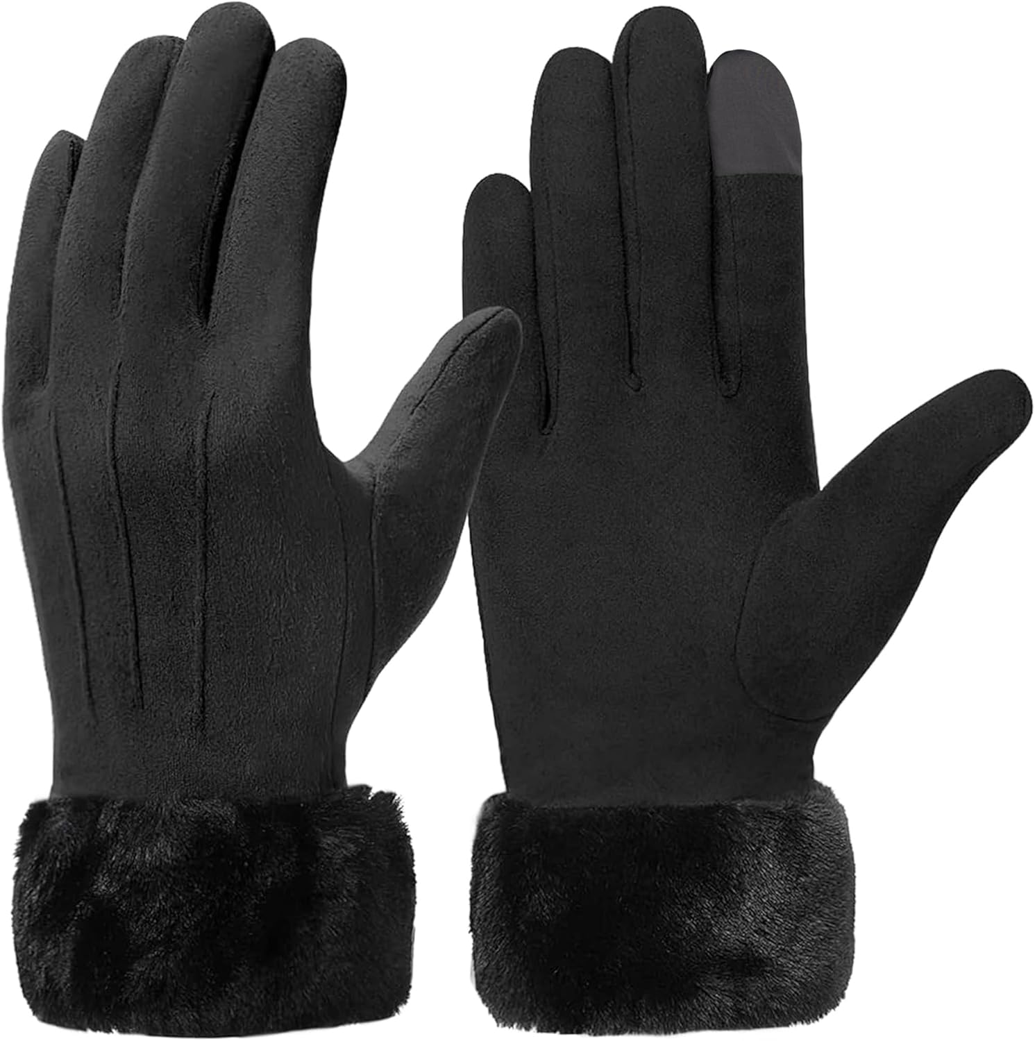 Vagasi Women Touch Screen Gloves - Winter Warm Fleece Lined Touchscreen Gloves L...