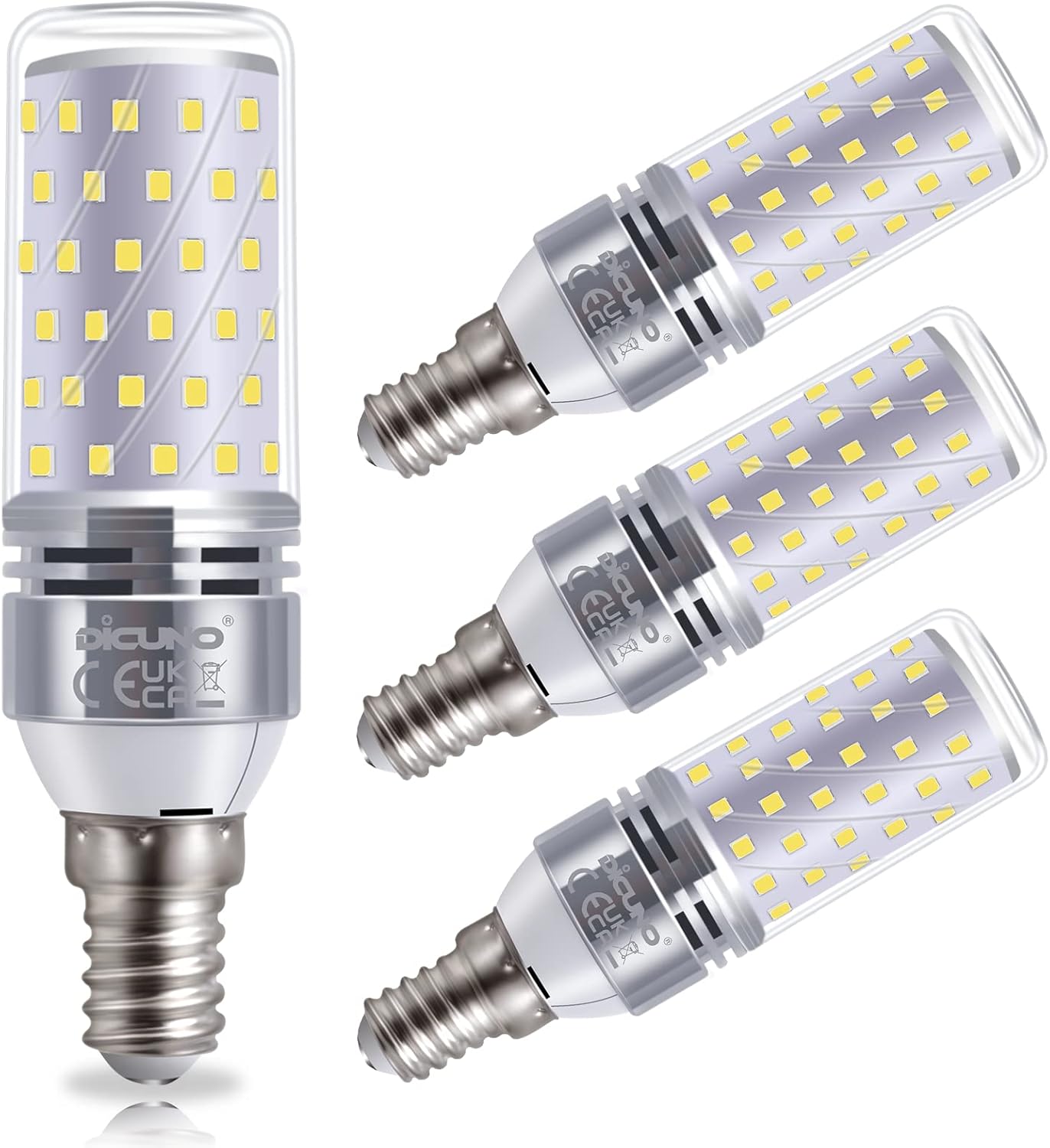 DiCUNO E14 LED Bulb 10W, E14 Small Edison Screw Light Bulbs, Cool White 6000K, 1...