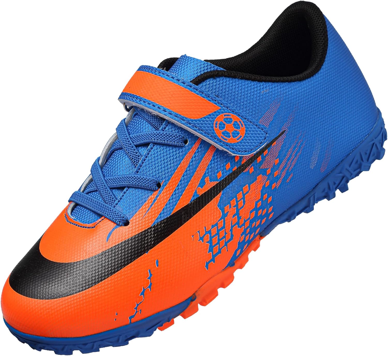 VLOOKST Football Boots Boys Astro Turf Trainers Kids Non-Slip Junior Football Sh...